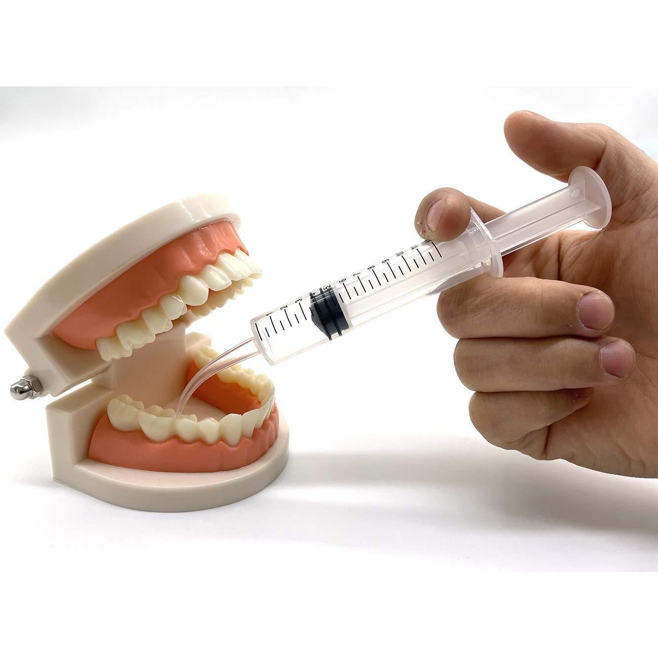 Paquete de 20 Jeringas Dentales Desechables 12ml Punta Curvada