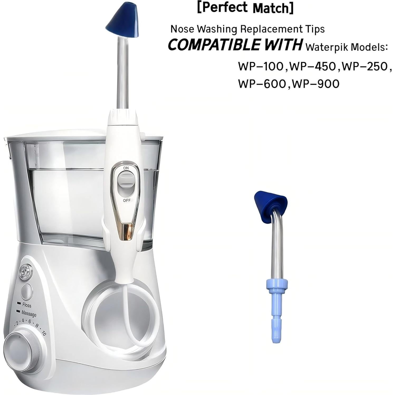 Consejos de Reemplazo Nasal JDHAVMOS para Irrigadores Waterpik - 2 Piezas