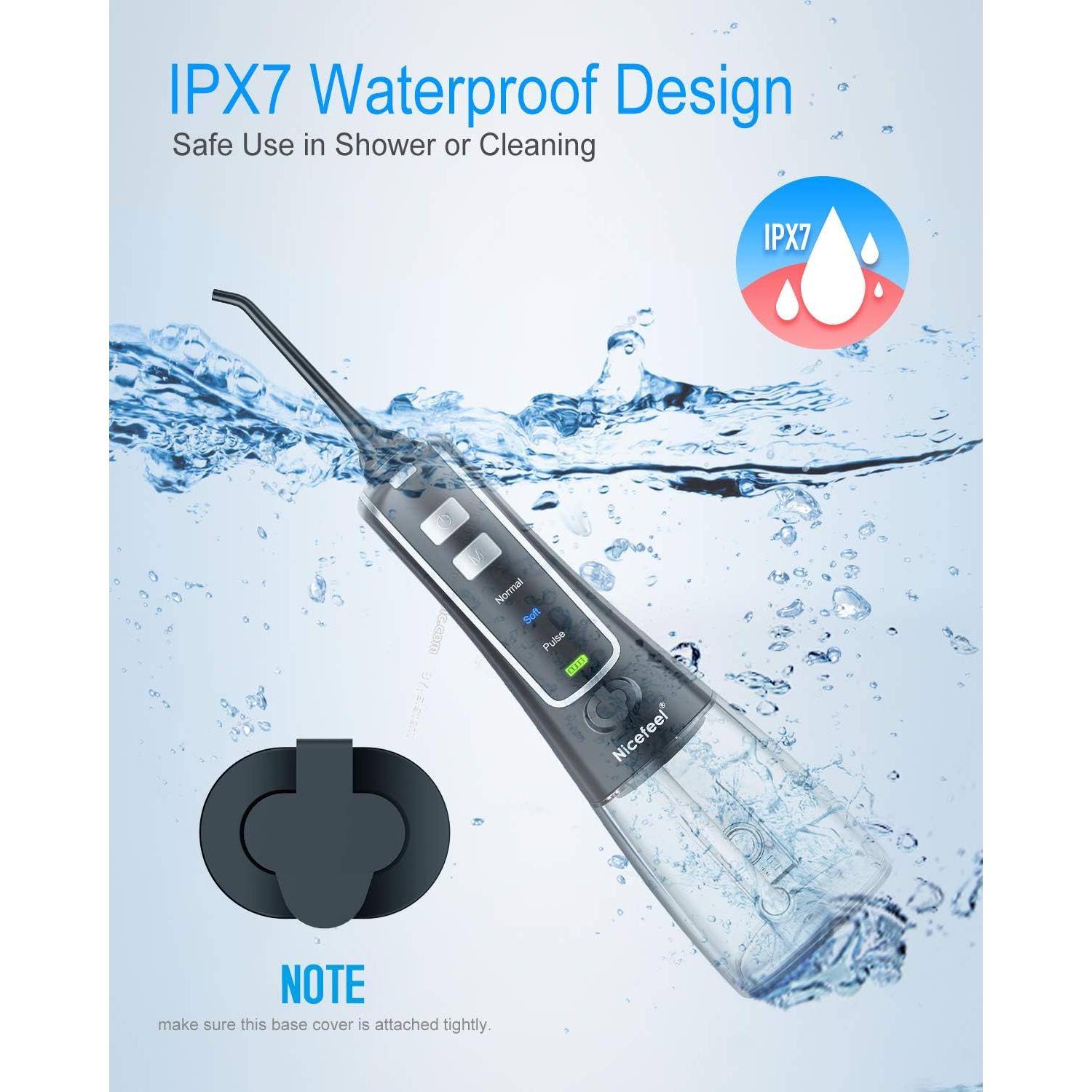 Irrigador Dental Inalámbrico Nicefeel FC2561 - 300ml, 3 Modos