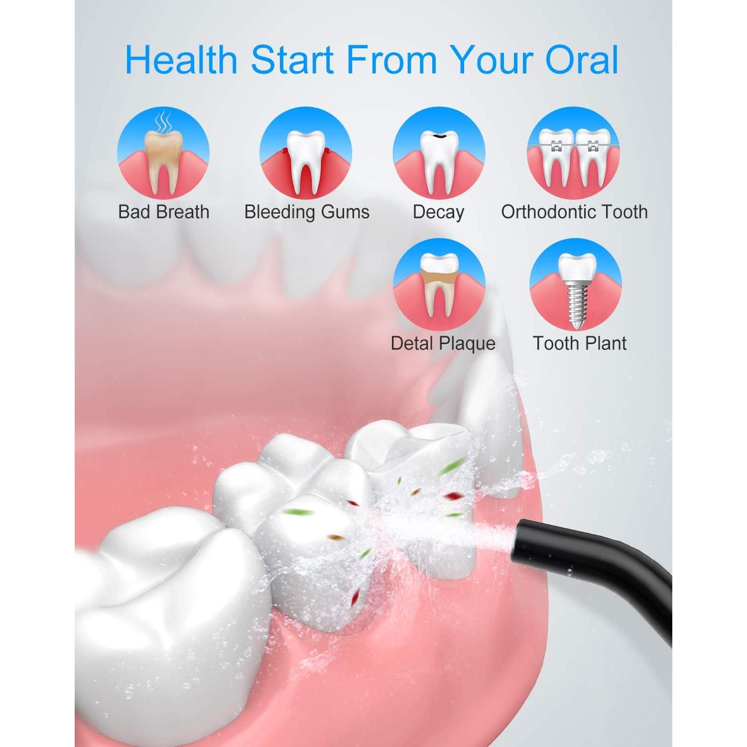 Irrigador Dental Inalámbrico Nicefeel FC2561 - 300ml, 3 Modos