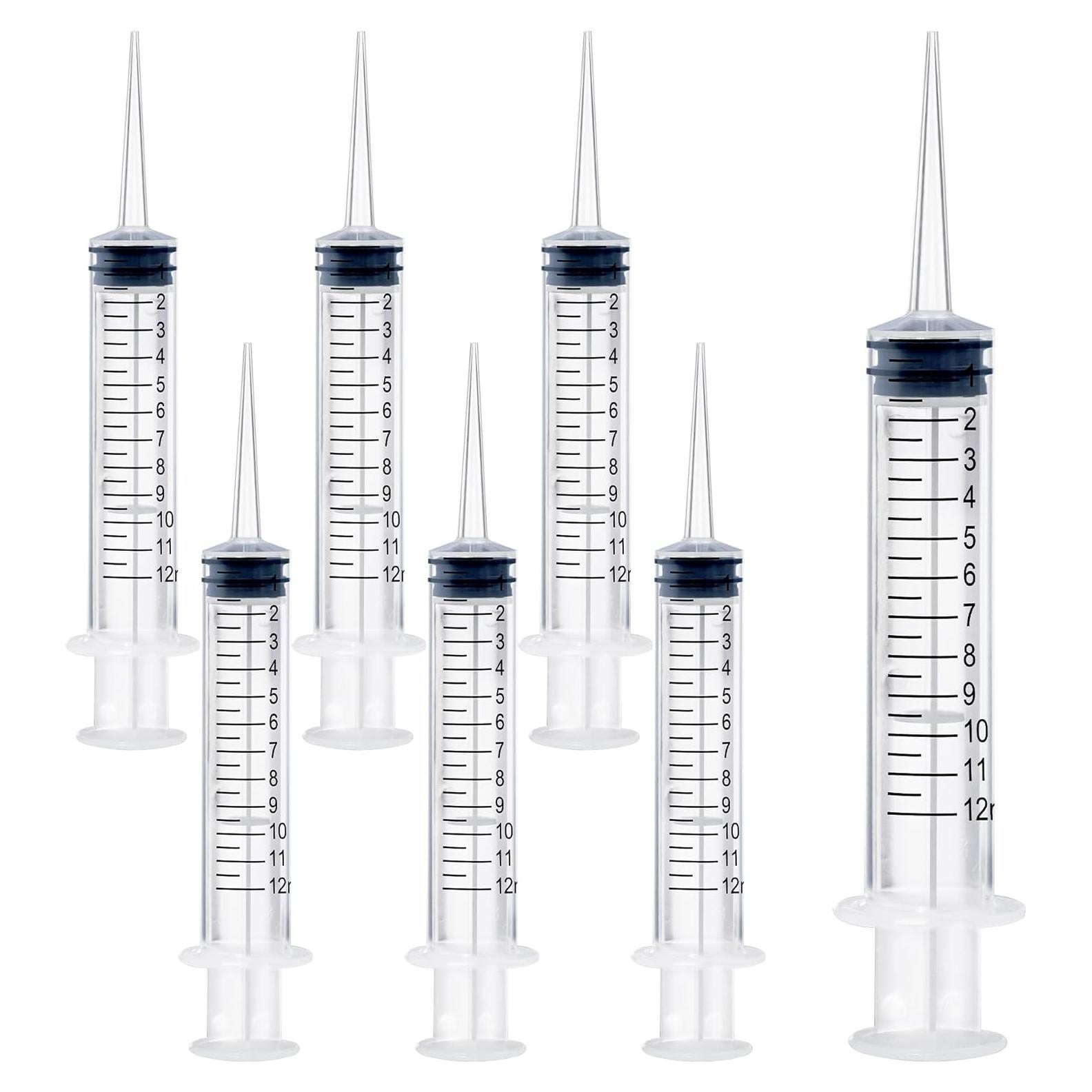 Paquete de 7 Jeringas Dentales BHOWISK 12ml Punta Recta