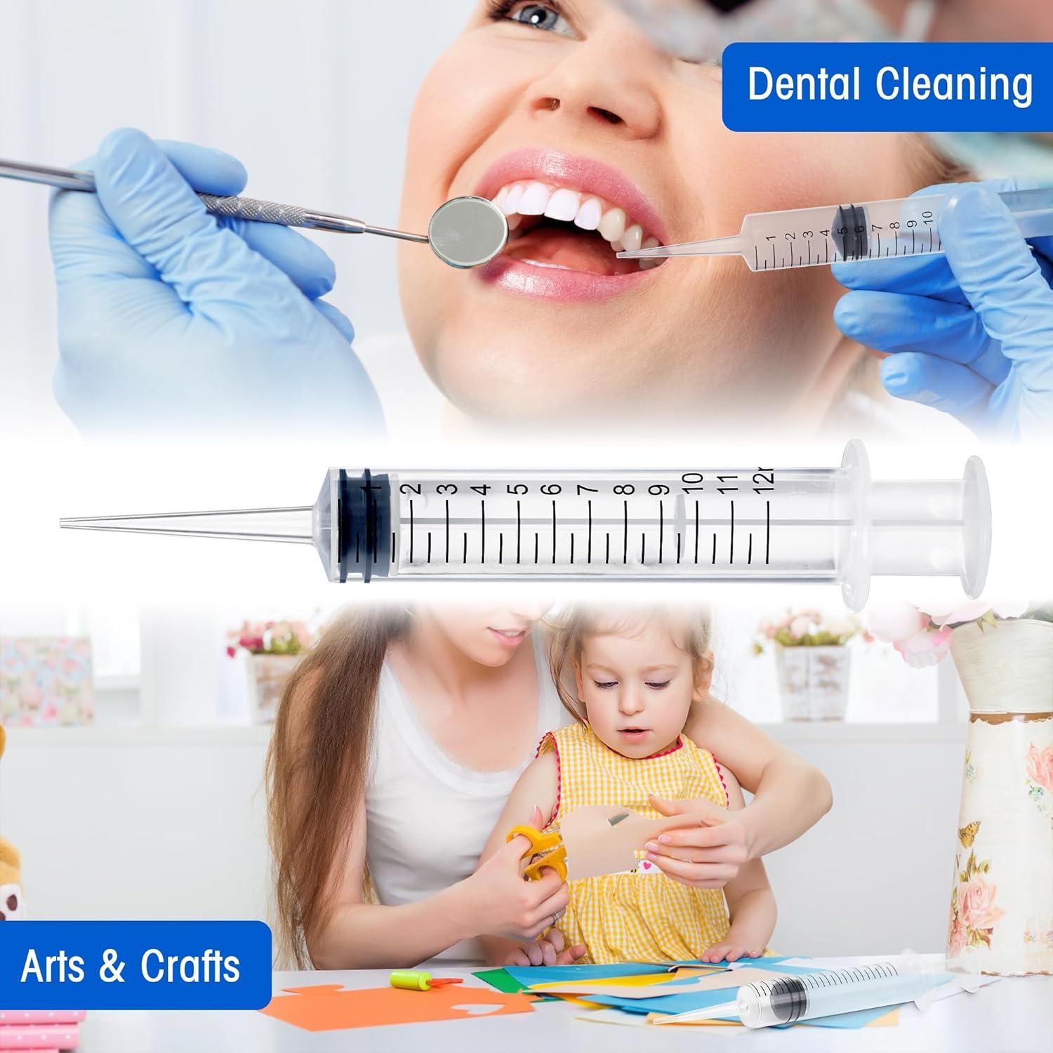 Paquete de 7 Jeringas Dentales BHOWISK 12ml Punta Recta