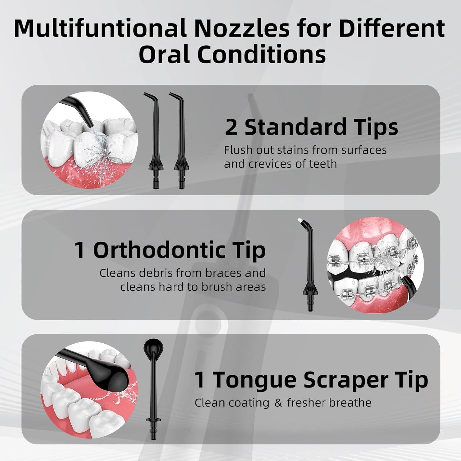 Irrigador Oral Recargable SESATOOK AOW11 IPX7 350ML 5 Modos