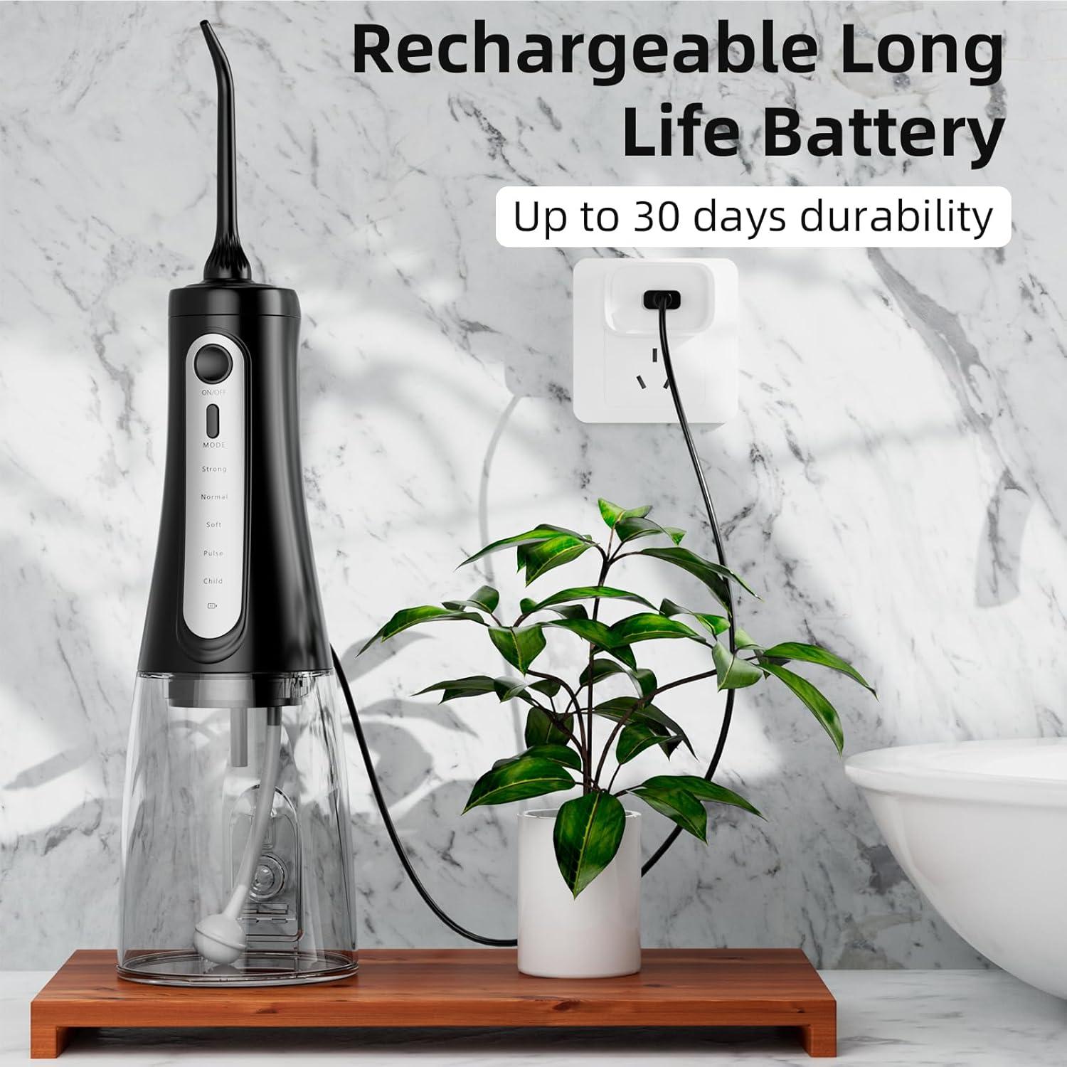 Irrigador Oral Recargable SESATOOK AOW11 IPX7 350ML 5 Modos