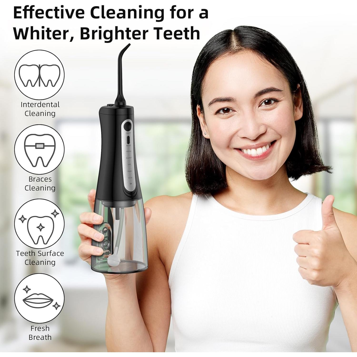 Irrigador Oral Recargable SESATOOK AOW11 IPX7 350ML 5 Modos