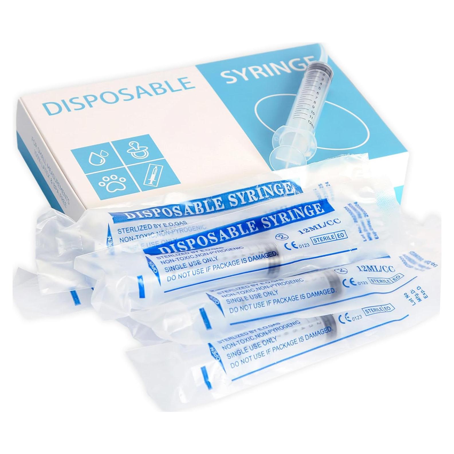 Jeringas Dentales Curvadas 12ml Xfanmlan - Paquete de 12