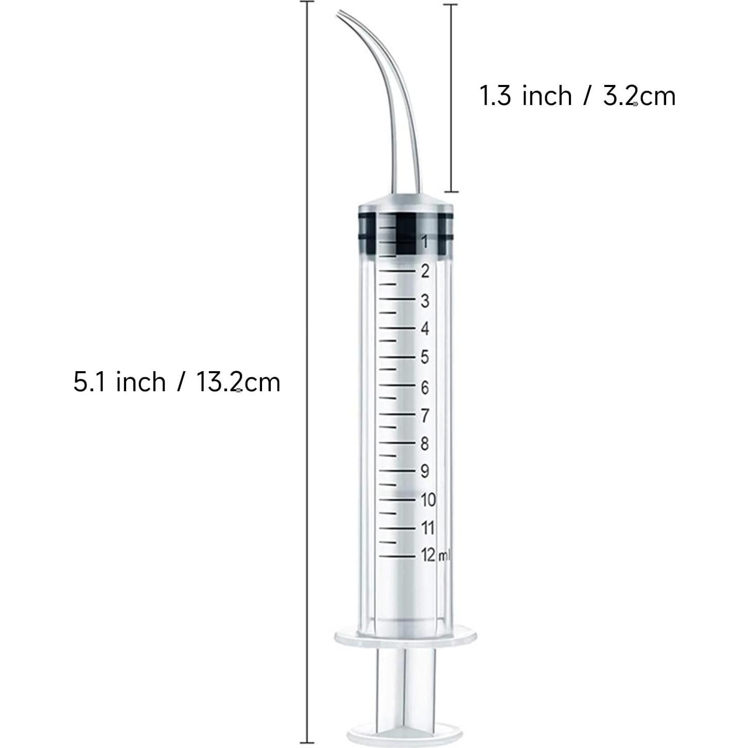 Jeringas Dentales Curvadas 12ml Xfanmlan - Paquete de 12