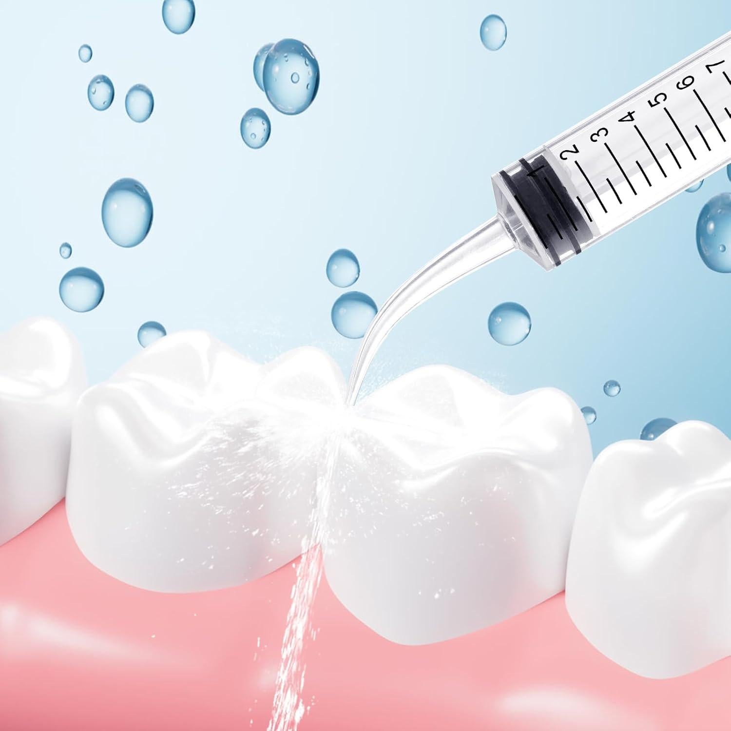 Jeringa Dental Estéril 12ml Vaokin con Punta Curvada - Paquete de 10