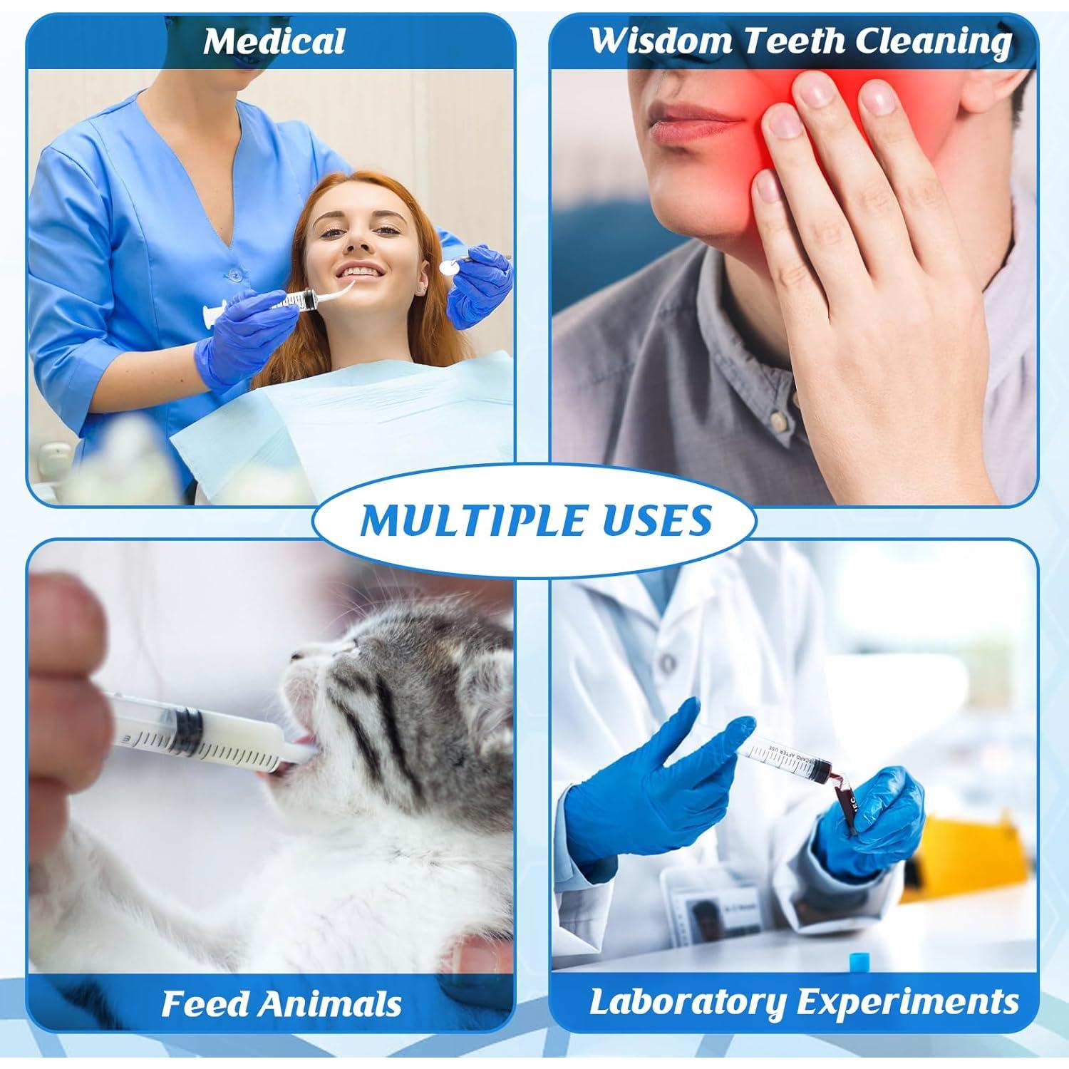 Jeringa Dental Estéril 12ml Vaokin con Punta Curvada - Paquete de 10