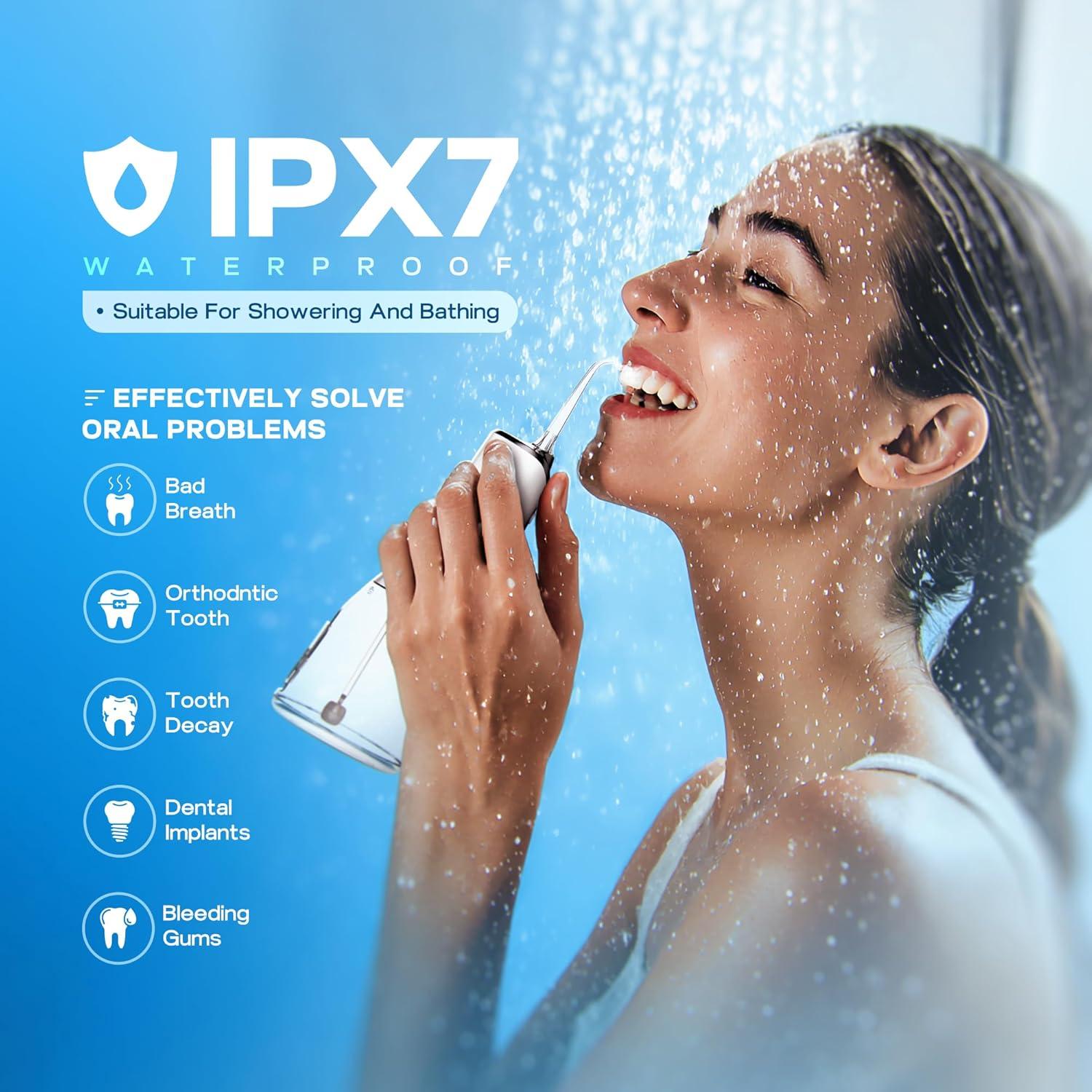 Irrigador Oral Inalámbrico Lianox LX-WF01 300ML 5 Modos IPX7