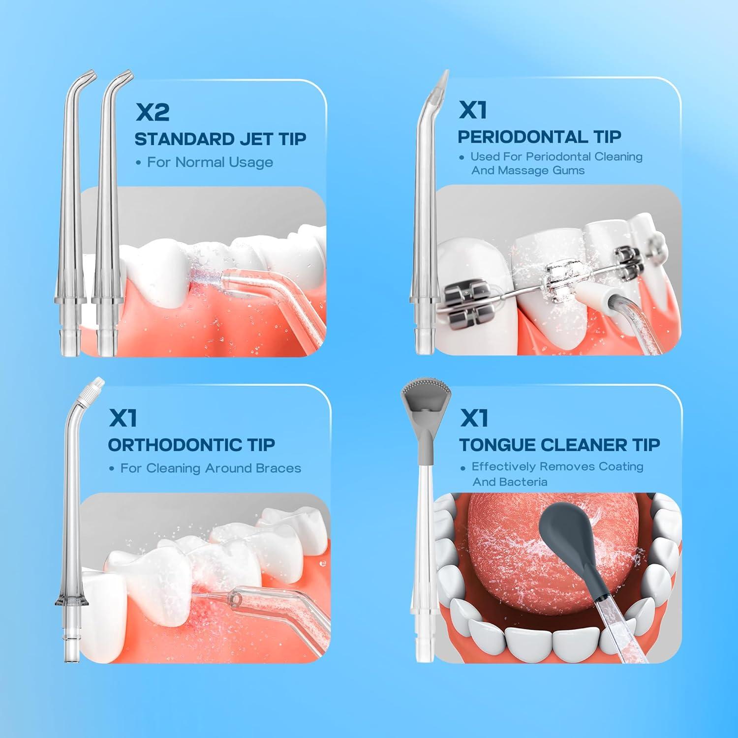 Irrigador Oral Inalámbrico Lianox LX-WF01 300ML 5 Modos IPX7