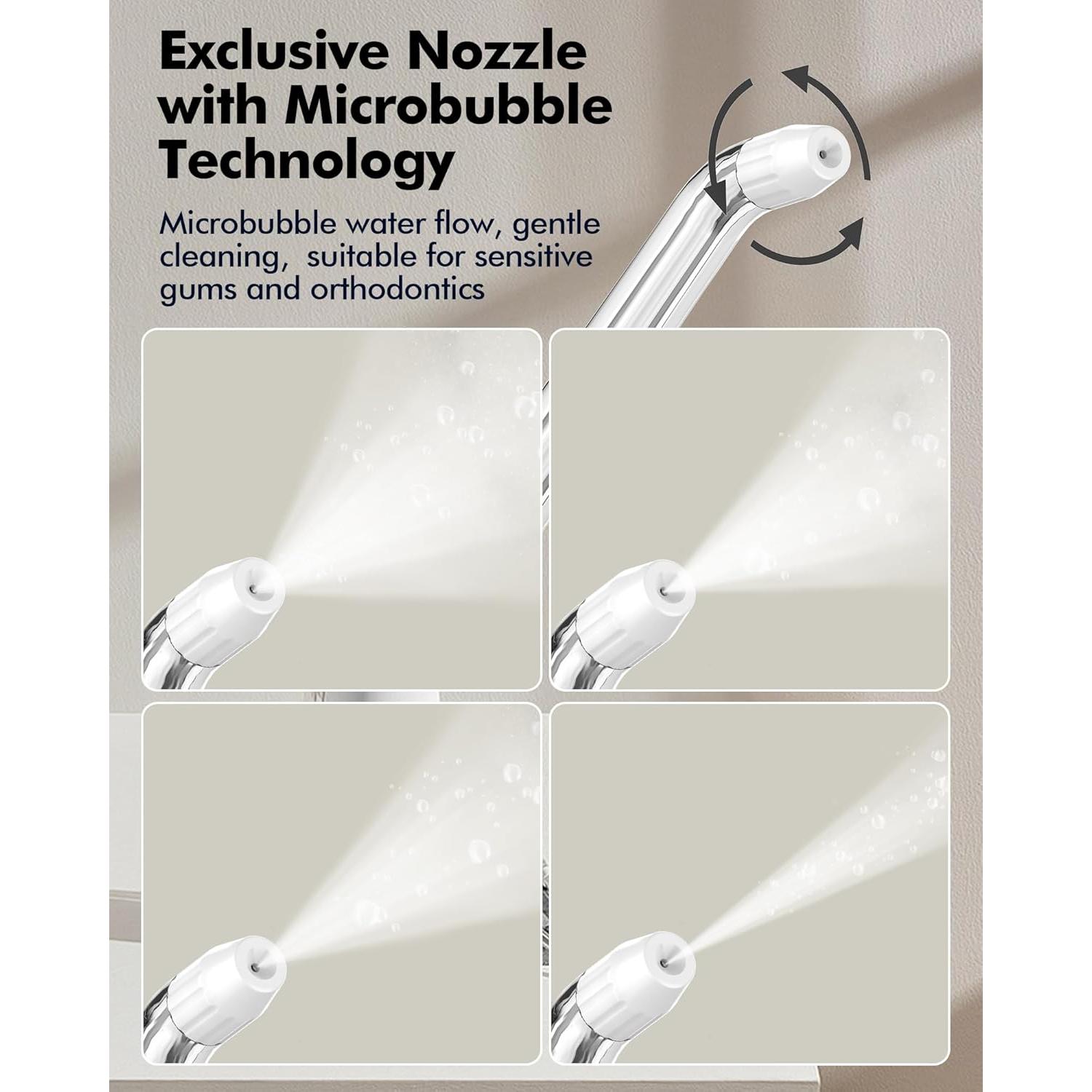 Irrigador Oral Inalámbrico Bezvoi Y215, 300ml, 5 Modos, IPX7