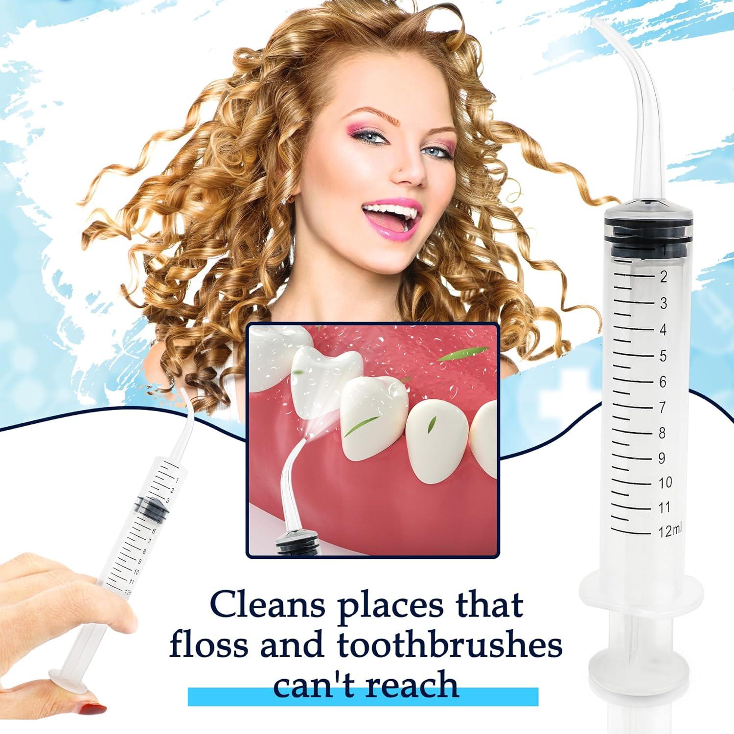 100 Jeringas de Plástico 12ml Conagel Punta Curva y Recta