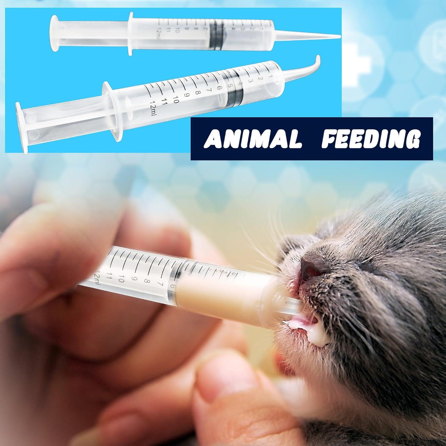 100 Jeringas de Plástico 12ml Conagel Punta Curva y Recta