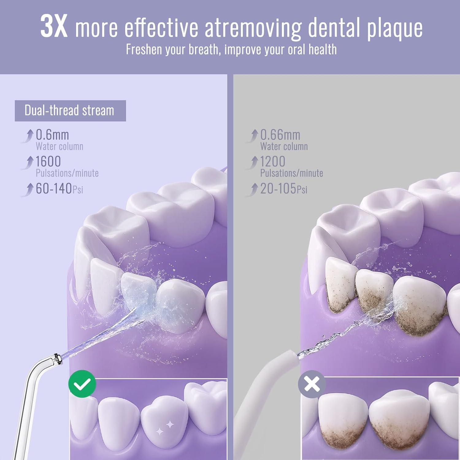 Irrigador Oral Portátil WARMSIMPLE Hilo Dental de Agua 140ml