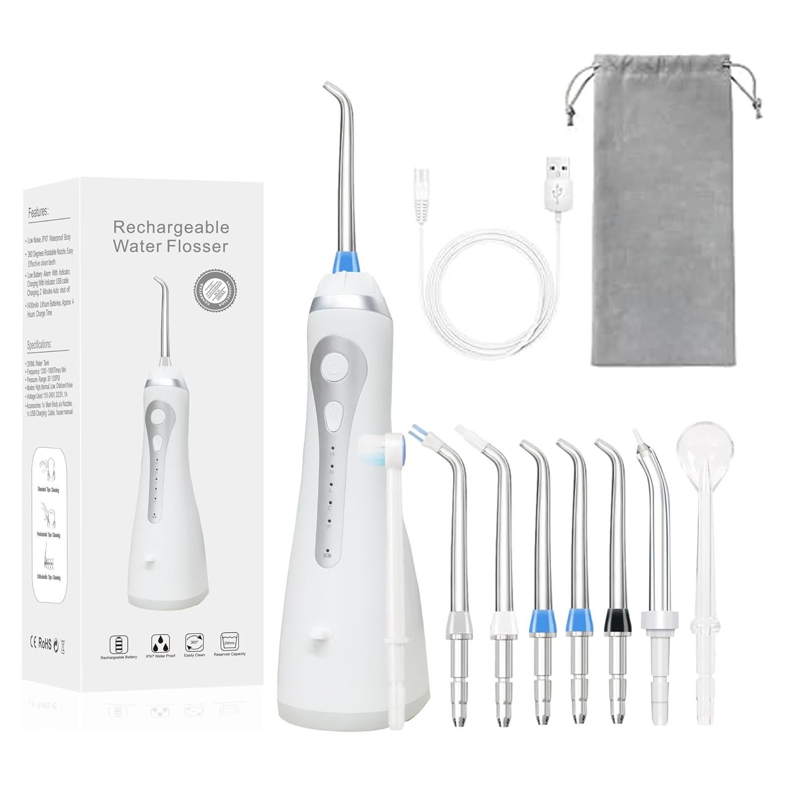 Irrigador bucal eléctrico Carepik BOI-012 300ml IPX7 5 modos