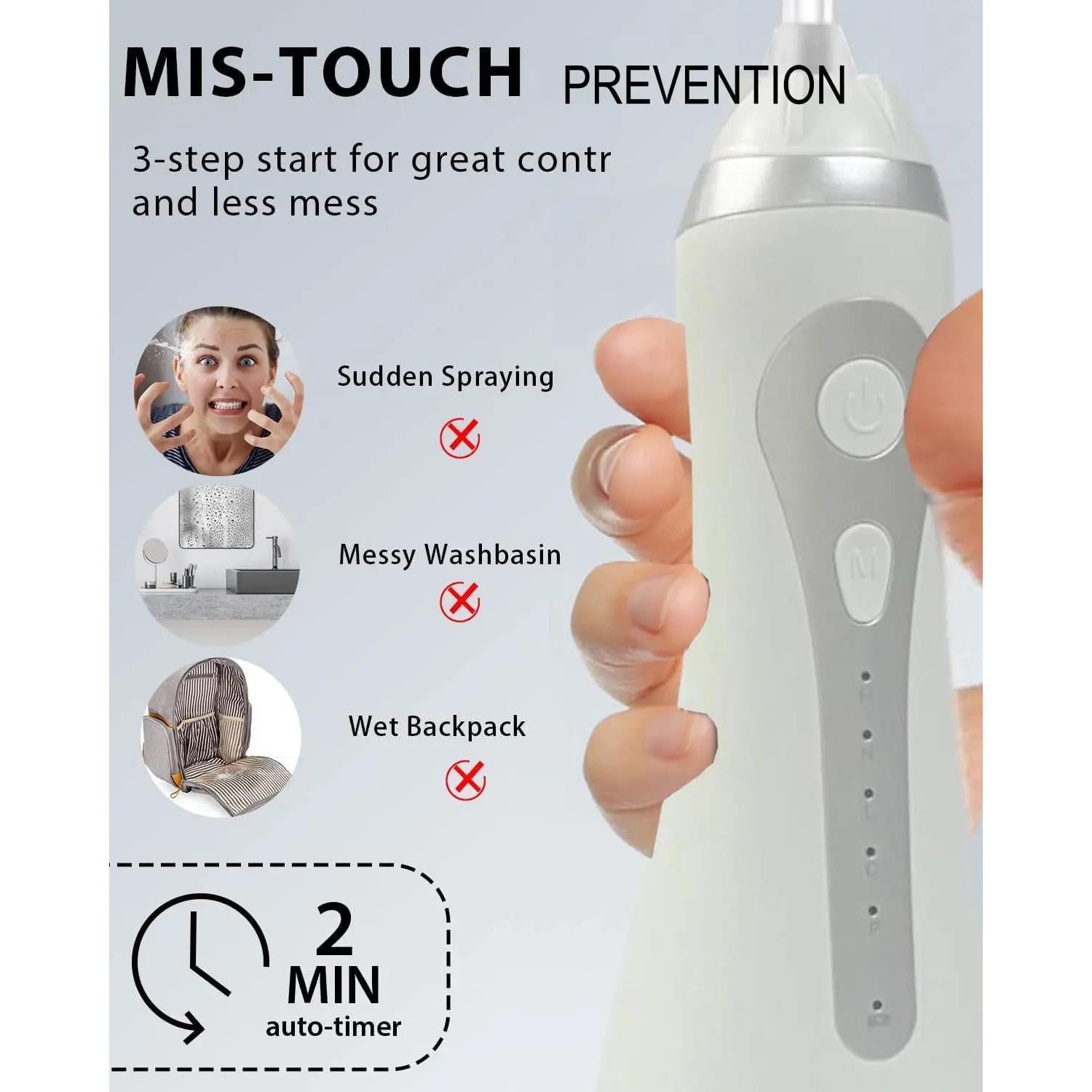 Irrigador bucal eléctrico Carepik BOI-012 300ml IPX7 5 modos