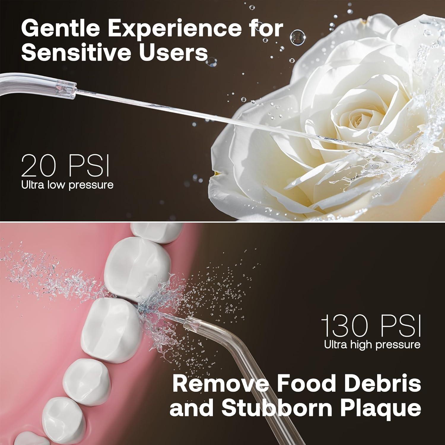 Irrigador Dental Portátil Bitvae C6 300ml Rosa IPX7 5 Modos