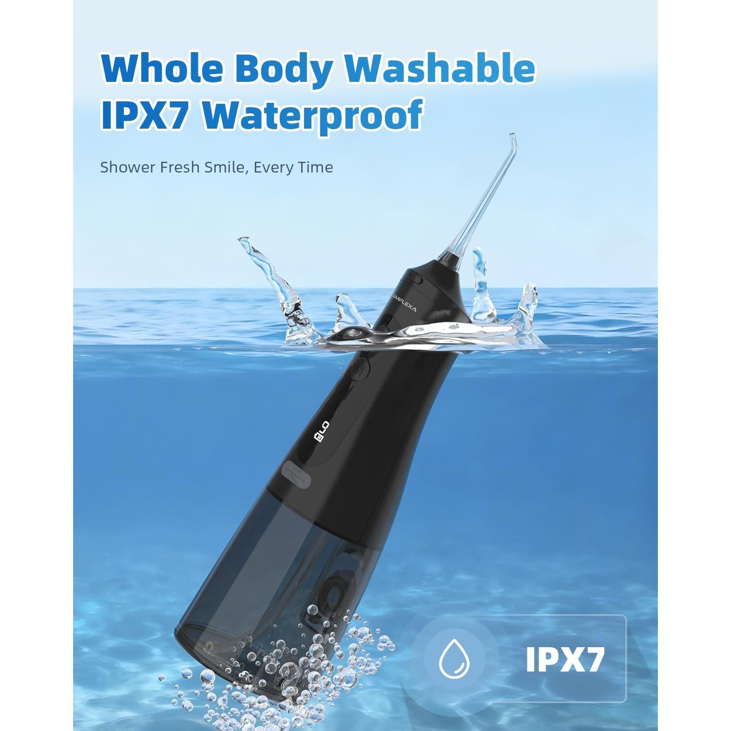 Irrigador Dental Inalámbrico Lumiflexa M131 300ML IPX7 Negro