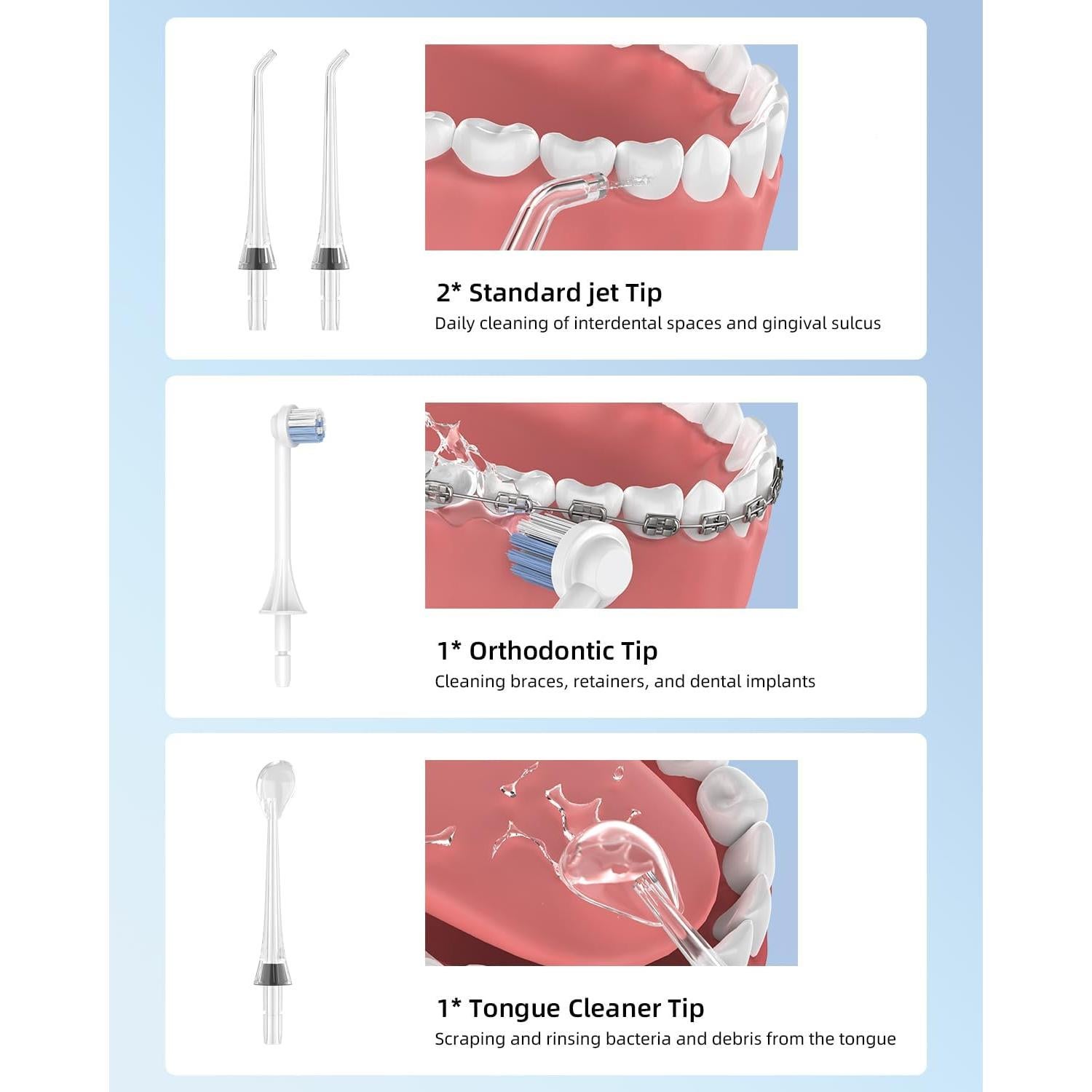 Irrigador Dental Inalámbrico Lumiflexa M131 300ML IPX7 Negro