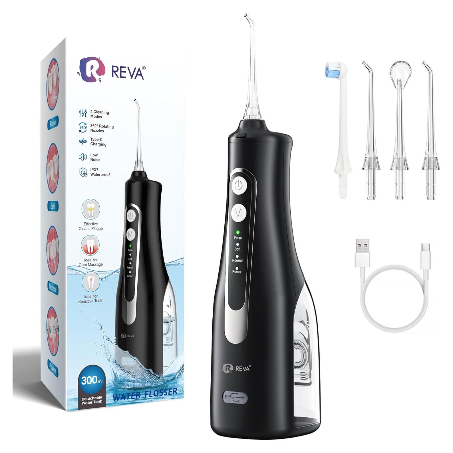 Irrigador Oral Inalámbrico Reva M149 300ML 4 Modos IPX7