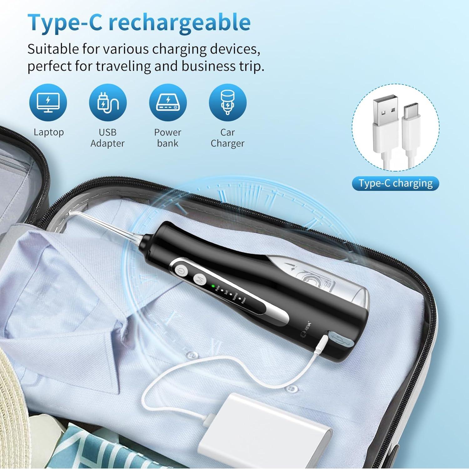 Irrigador Oral Inalámbrico Reva M149 300ML 4 Modos IPX7