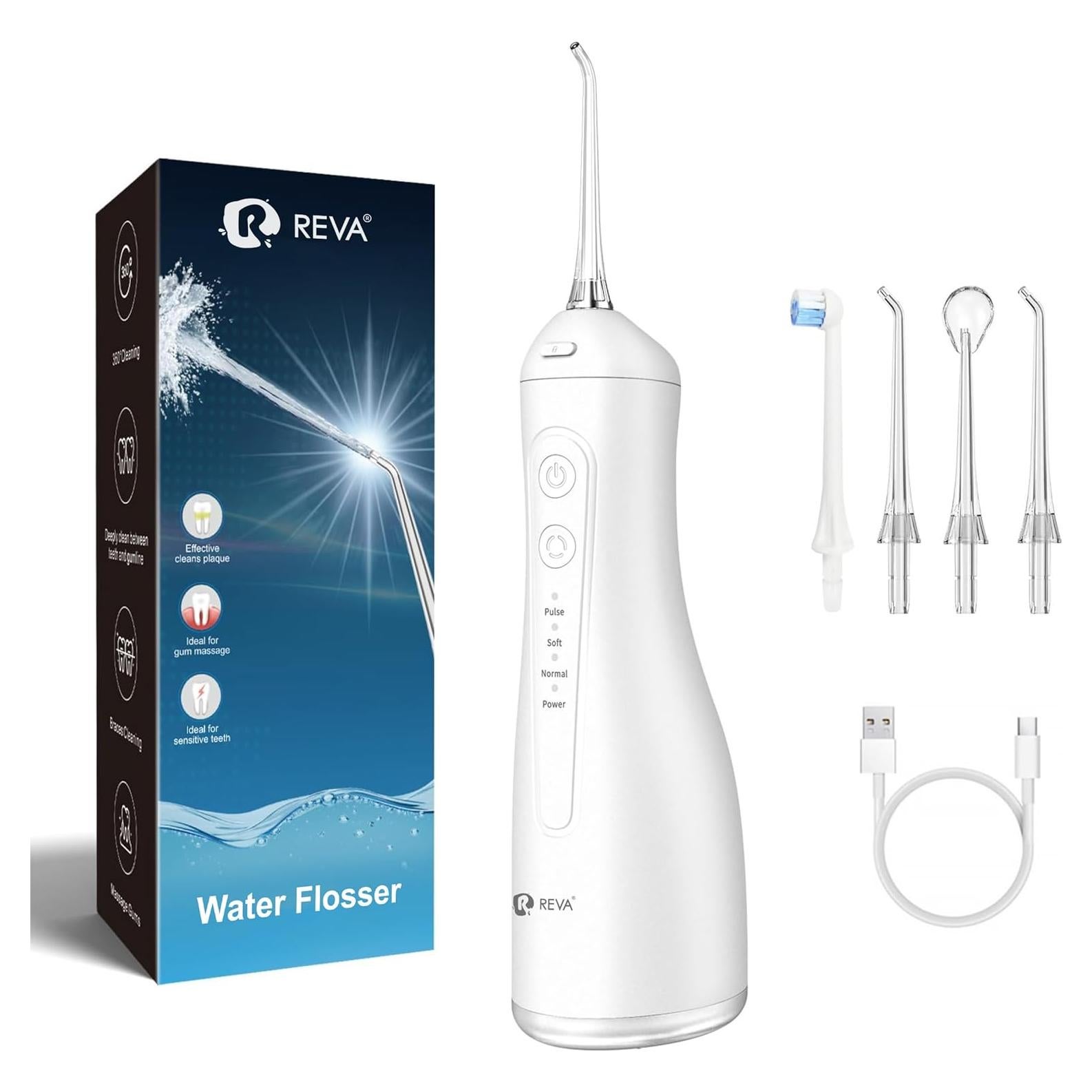 Irrigador Oral Inalámbrico Reva M159 Blanco 4 Modos 300ML