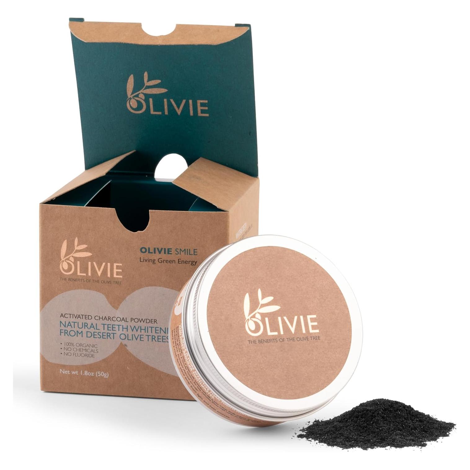 Polvo de Carbón Activado Orgánico Olivie para Blanquear Dientes 51 g