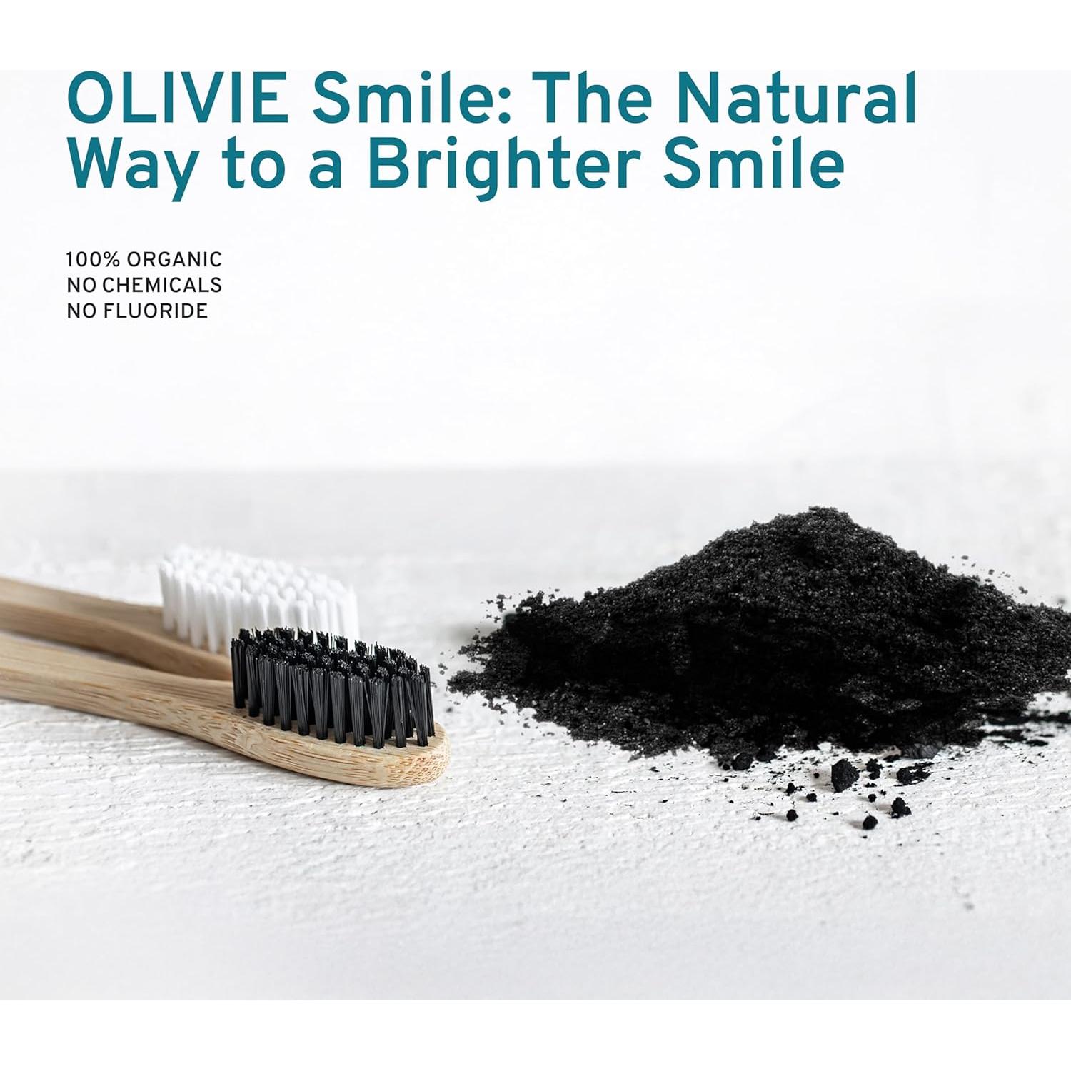 Polvo de Carbón Activado Orgánico Olivie para Blanquear Dientes 51 g