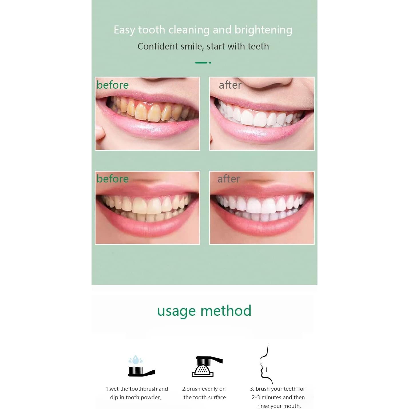 Carbón Activado Orgánico M&R 30g + Cepillo de Bambú - Blanqueador Dental