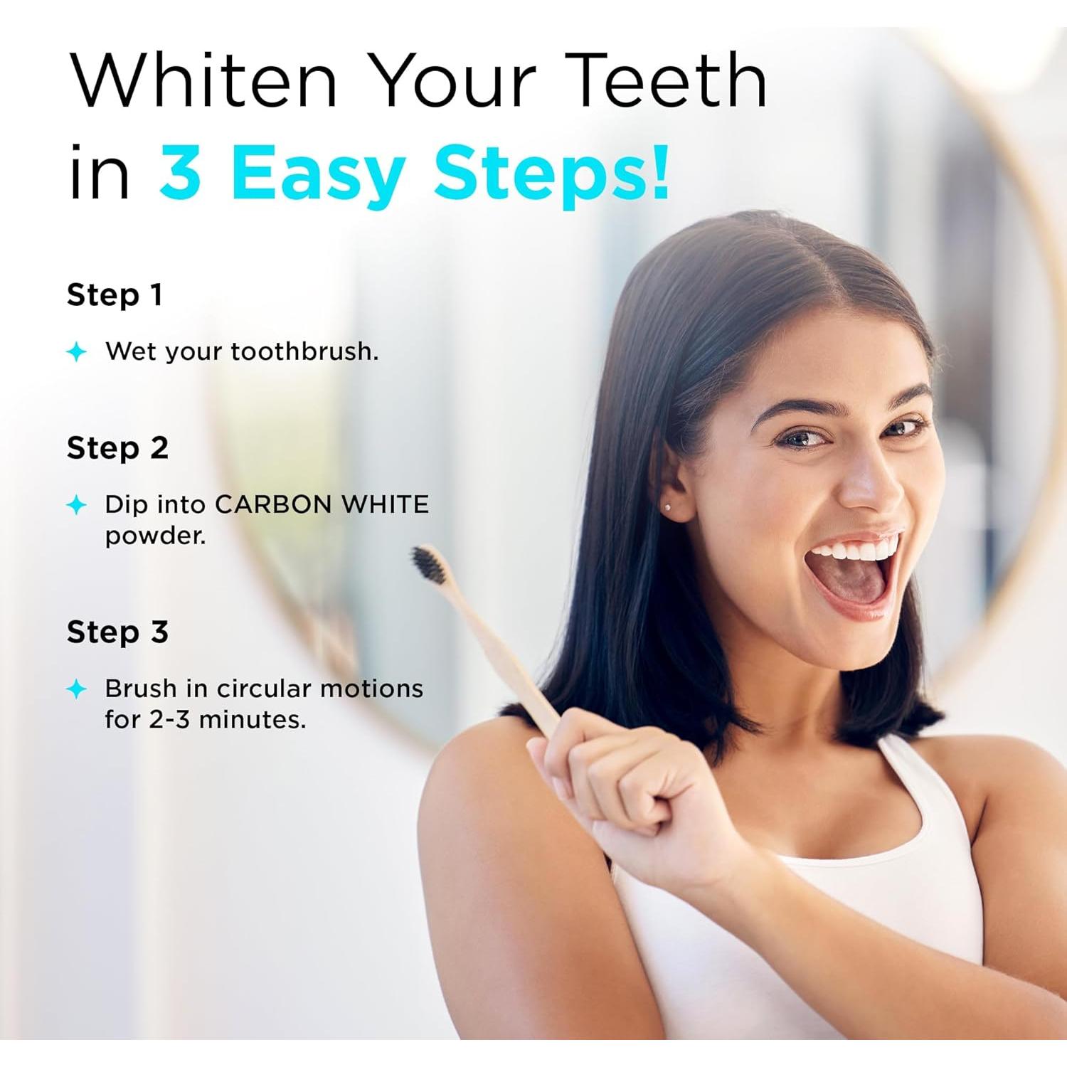 Polvo Blanqueador de Dientes Carbon White 30g - Carbón Activado