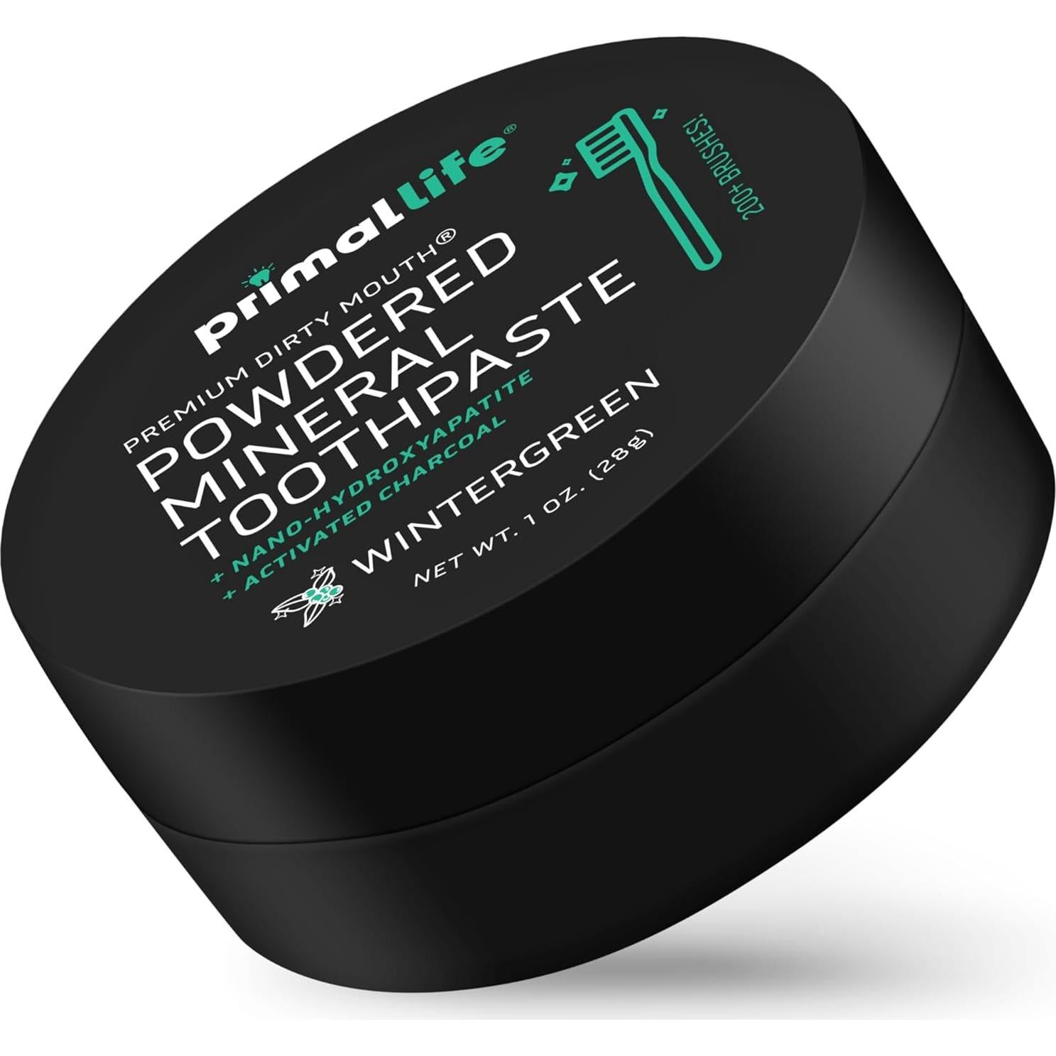 Polvo de Dientes Primal Life Organics 28.35 g Carbón Verde