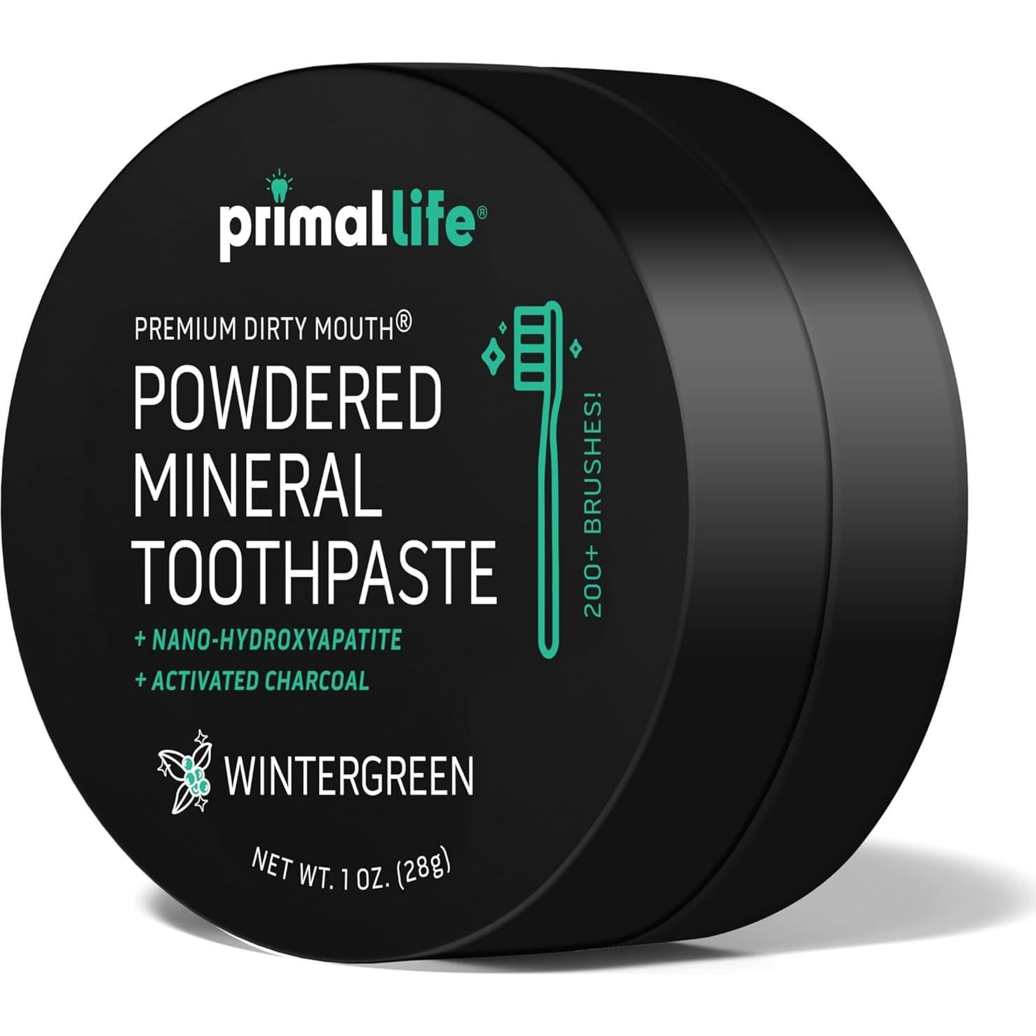Polvo de Dientes Primal Life Organics 28.35 g Carbón Verde