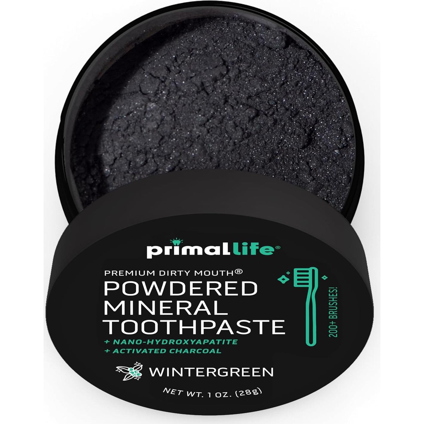 Polvo de Dientes Primal Life Organics 28.35 g Carbón Verde