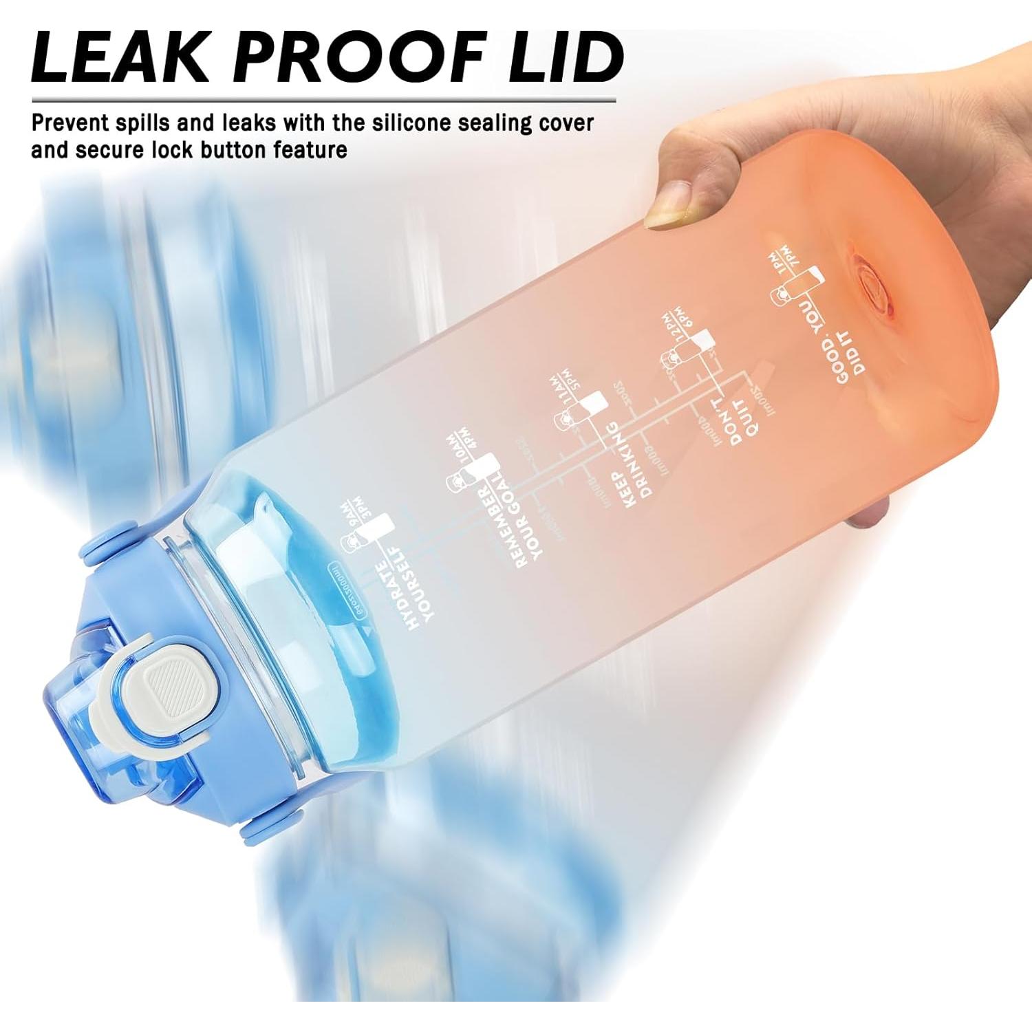 Botella de Agua Deportiva Omedecal 2000ml con Infusor y Pajilla