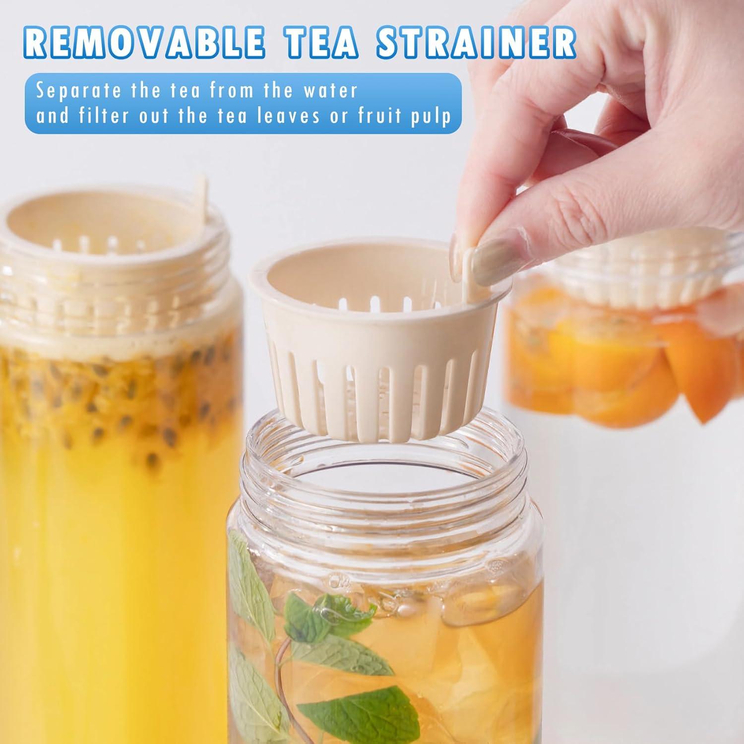 Botella de Agua OneNine 800ml con Infusor a Prueba de Fugas