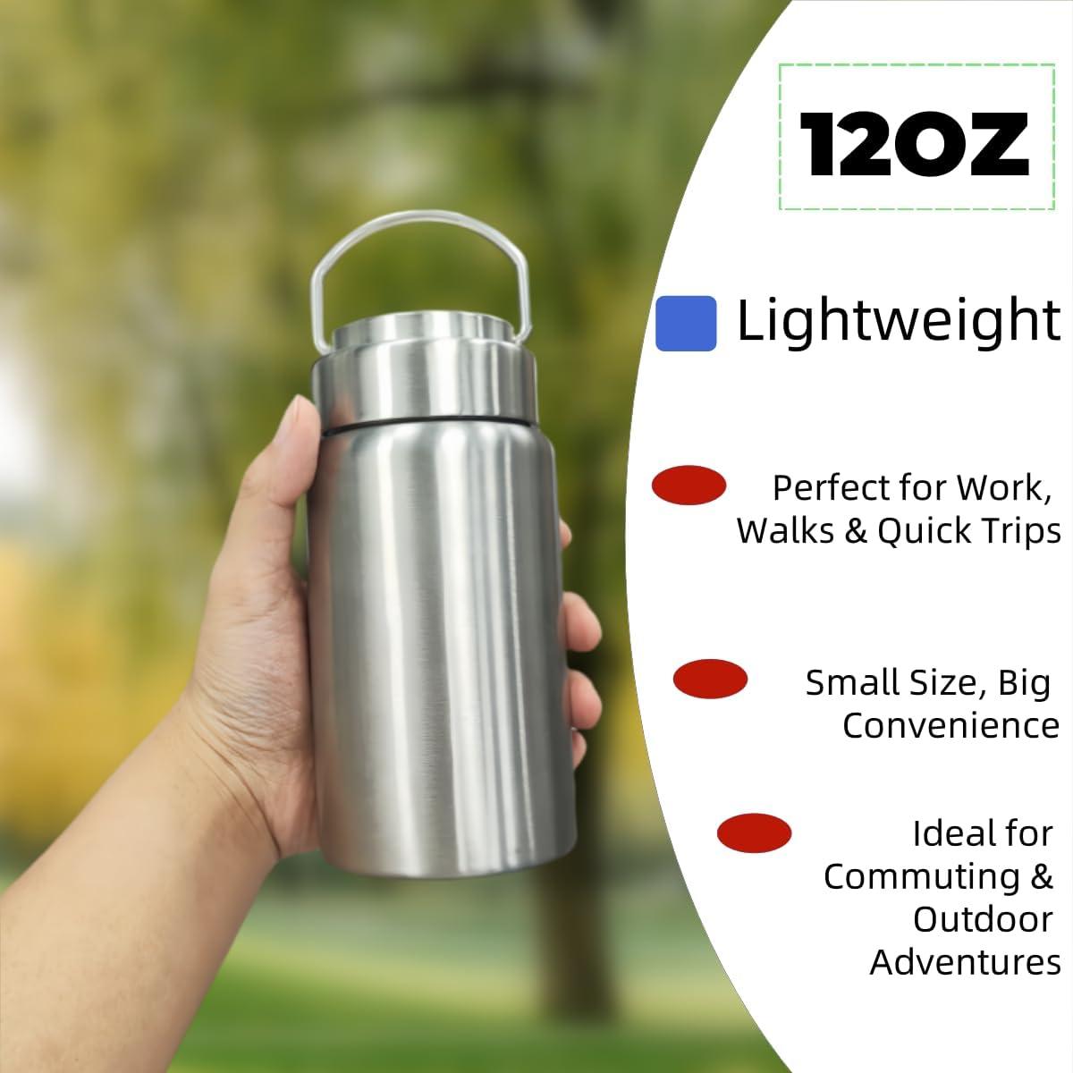 Botella de Agua Aislada CDJ 355ml Acero Inoxidable con Filtro