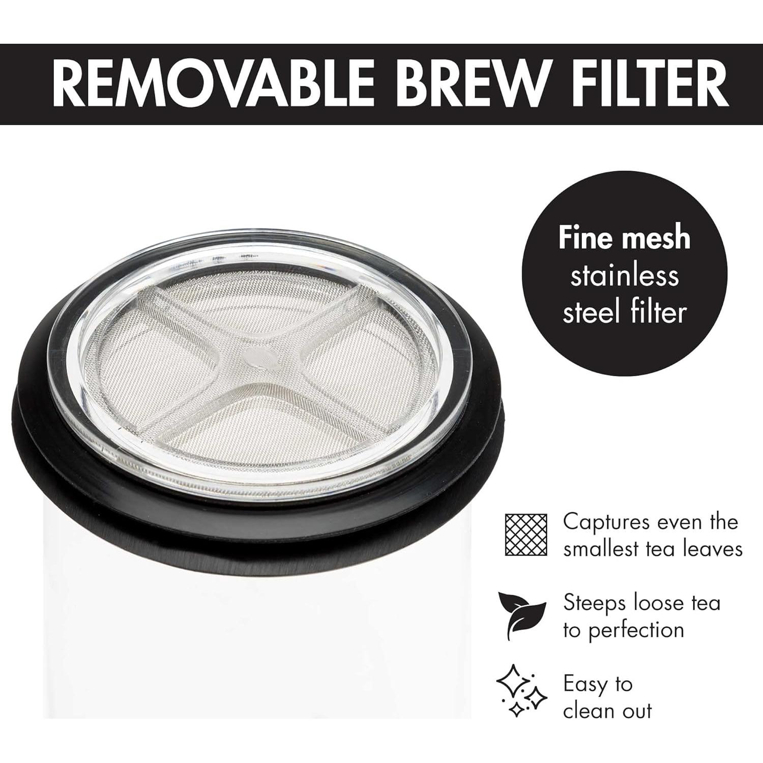 Primula Iced Tea Maker 16 oz Botella Infusora Negra