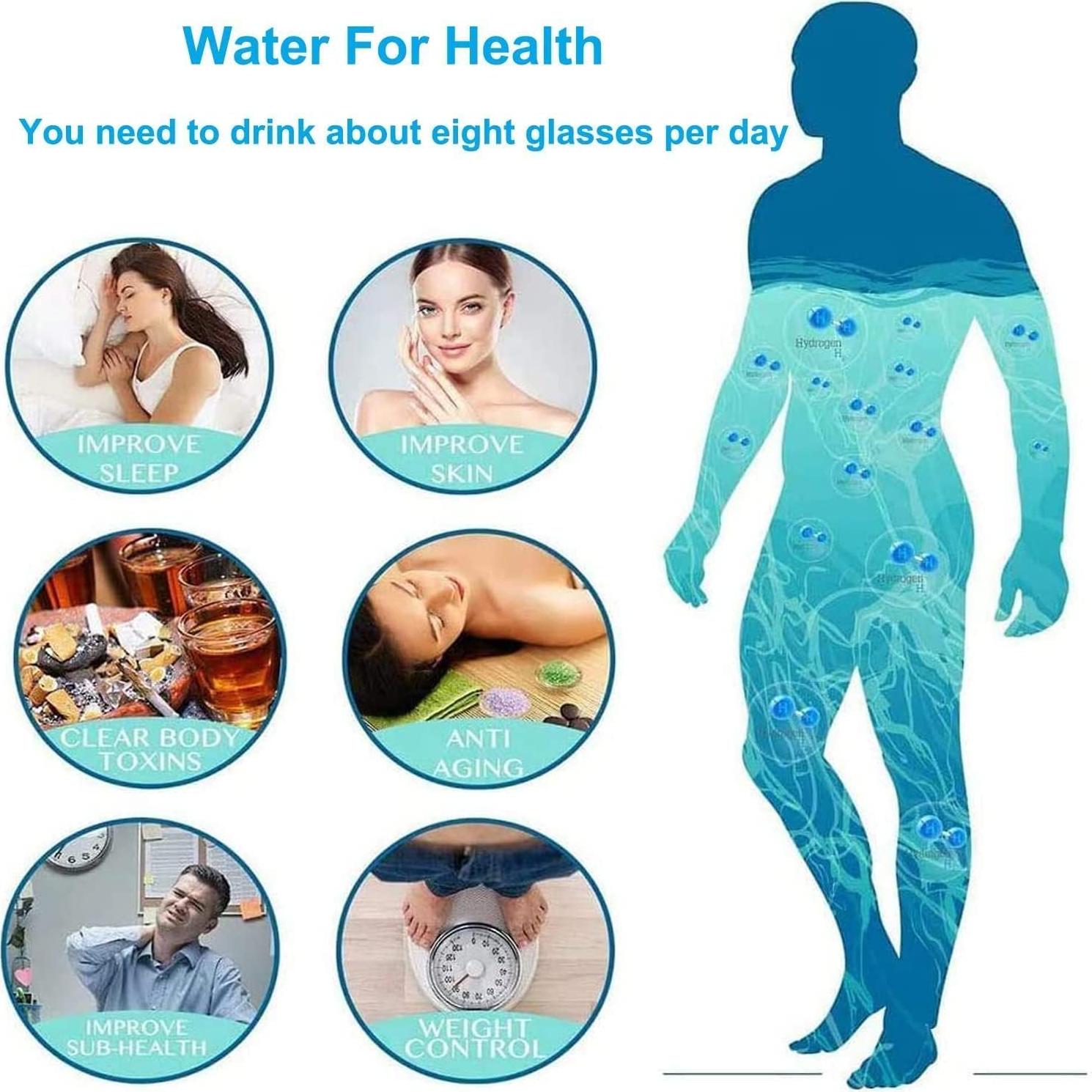 Botella de Agua de Hidrógeno YONGKANG 420ml Libre BPA Plata