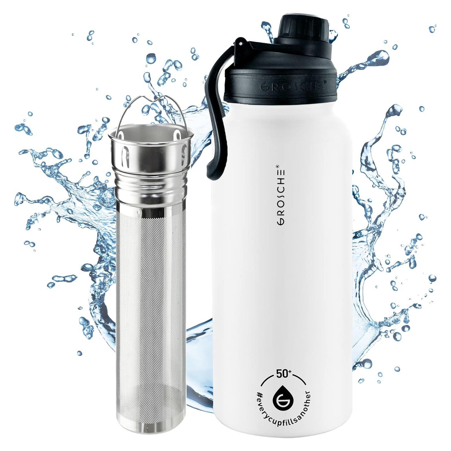 Botella Infusora de Té GROSCHE Chicago 946 ml Acero Inoxidable