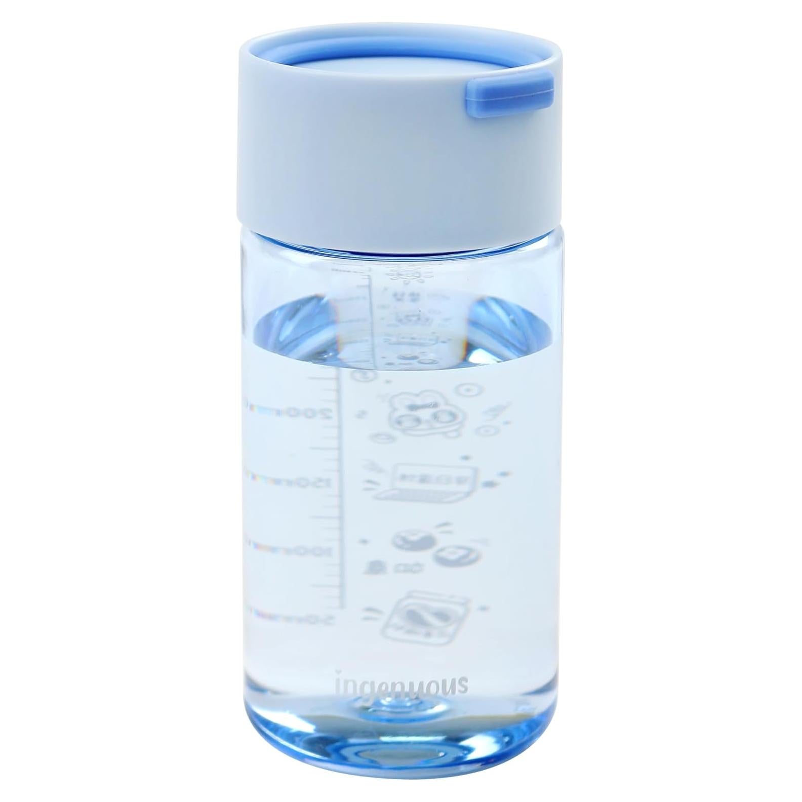 Botella de Agua DEDEYA 300ml Tritan Boca Ancha Azul Claro