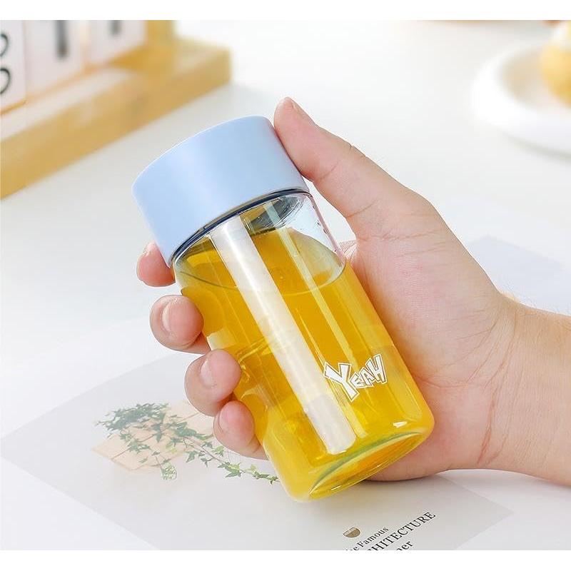 Botella de Agua DEDEYA 300ml Tritan Boca Ancha Azul Claro