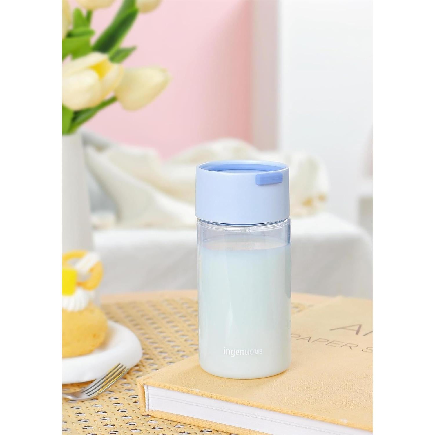 Botella de Agua DEDEYA 300ml Tritan Boca Ancha Azul Claro