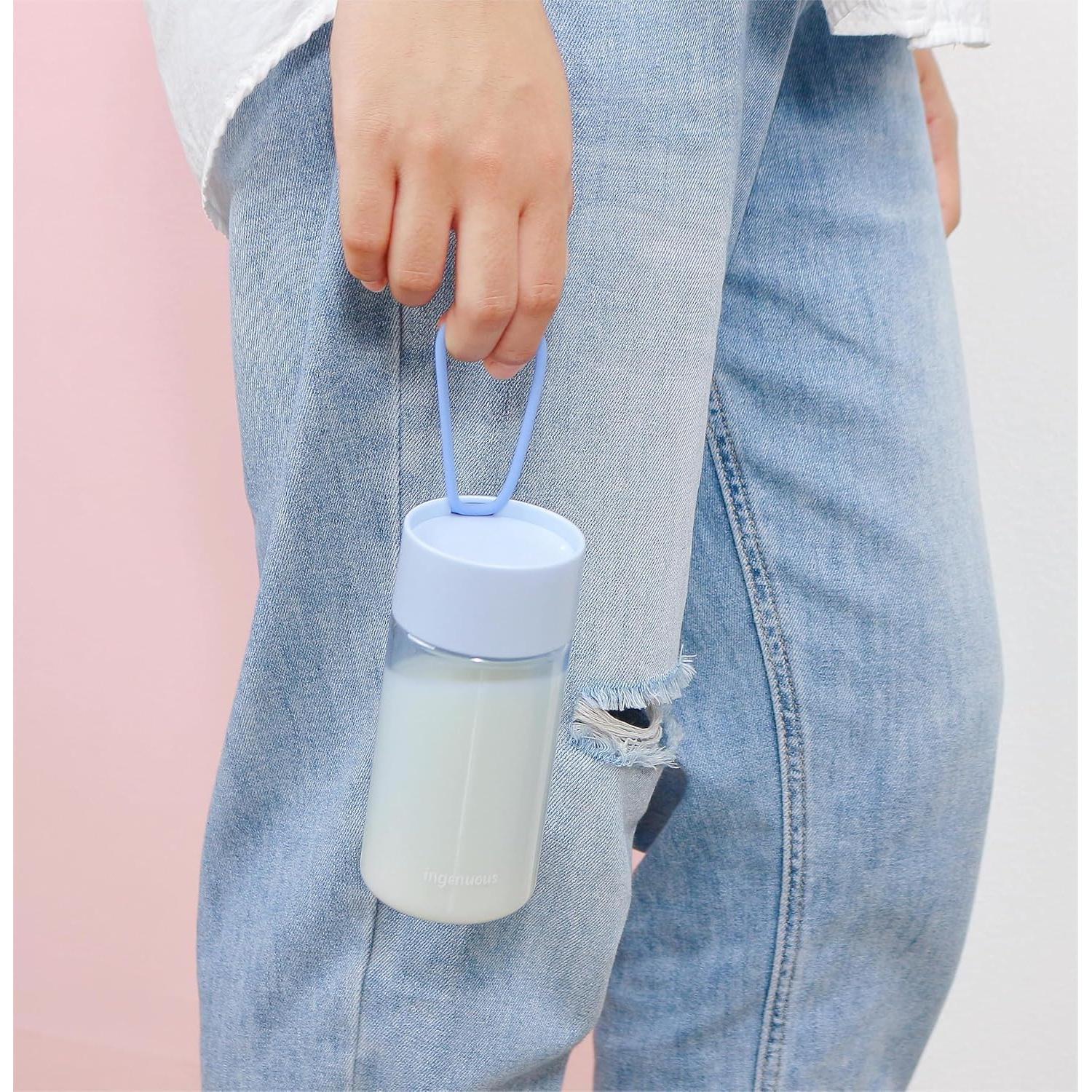 Botella de Agua DEDEYA 300ml Tritan Boca Ancha Azul Claro