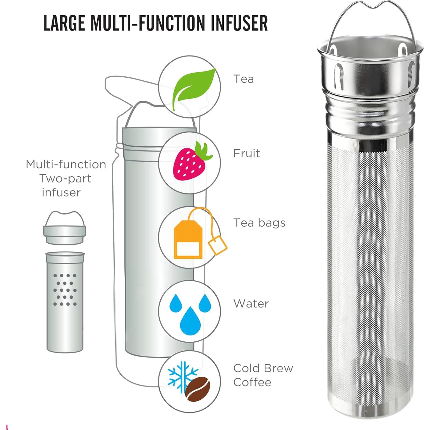 Botella Infusora de Té GROSCHE Chicago 946 ml Acero Inoxidable