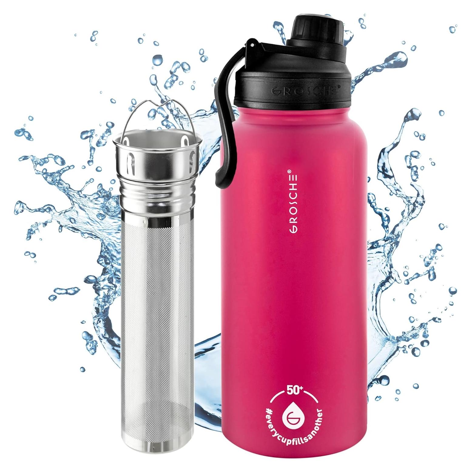 Botella Infusora de Té GROSCHE Chicago 946 ml Acero Inoxidable