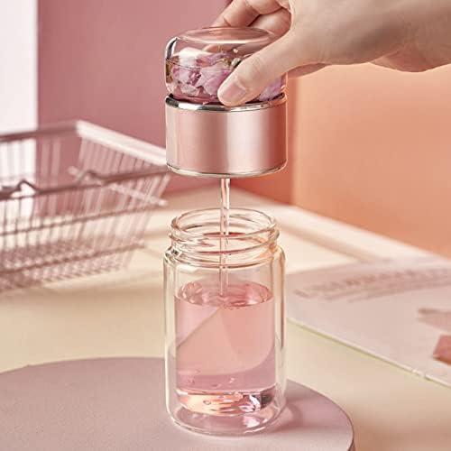 Botella Infusora de Té Yosoo 420ml Doble Pared Vidrio