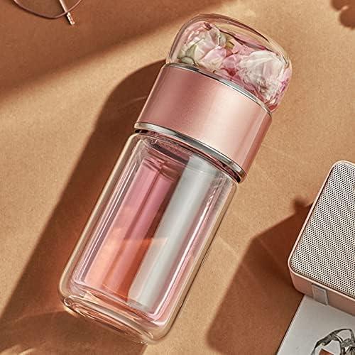 Botella Infusora de Té Yosoo 420ml Doble Pared Vidrio