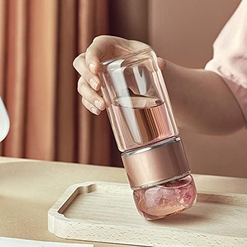 Botella Infusora de Té Yosoo 420ml Doble Pared Vidrio