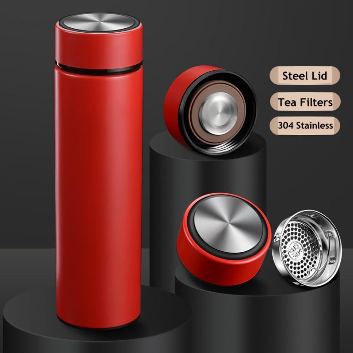 Botella Térmica de Acero Inoxidable ZMHQLPDZ 15 oz Roja